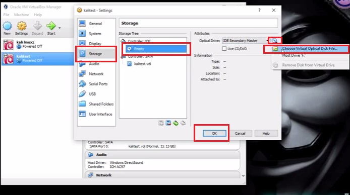 install kali on virtualbox