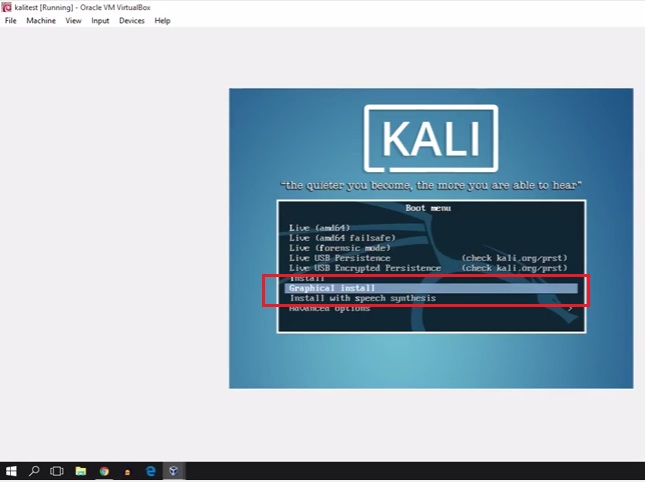 install kali linux on windows 10 virtualbox