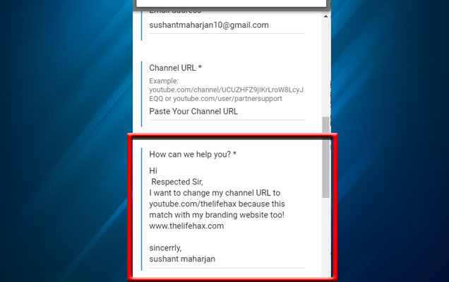 Change YouTube Url