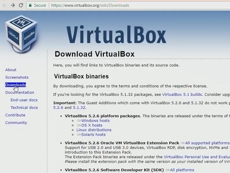 install linux on windows 10 virtualbox